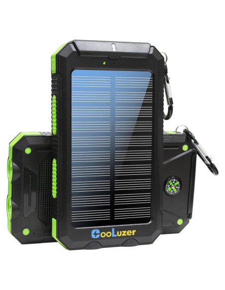 Banco de Energía Solar 36800mAh Coolstar Verde IP67