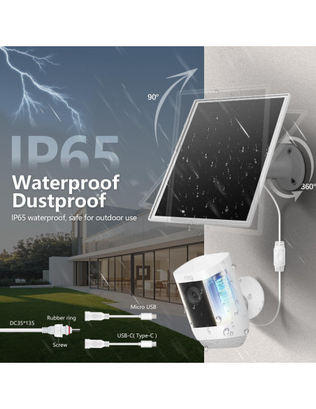 Cargador Solar 8W Orayafid para Cámaras de Seguridad