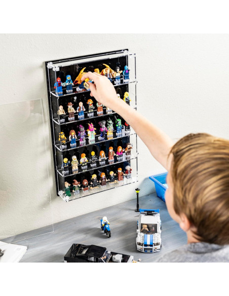Estuche de exhibición de minifiguras Homelodge 40 figuras negro Estuche de exhibición de minifiguras Homelodge 40 figuras negro