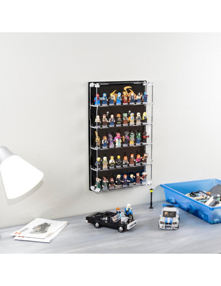 Estuche de exhibición de minifiguras Homelodge 40 figuras negro Estuche de exhibición de minifiguras Homelodge 40 figuras negro