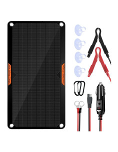 Cargador Solar OYMSAE 10W 12V Impermeable para Baterías