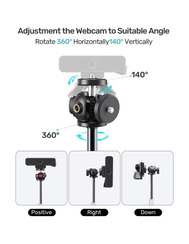 Soporte para Webcam Etour Ajustable 23.4-39.4 cm 360