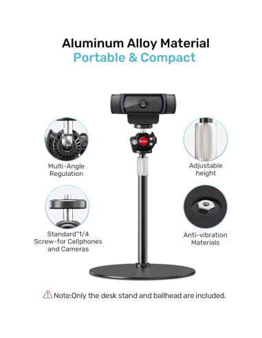 Soporte para Webcam Etour Ajustable 23.4-39.4 cm 360
