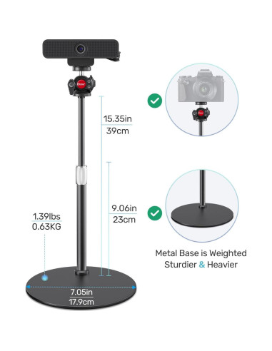 Soporte para Webcam Etour Ajustable 23.4-39.4 cm 360
