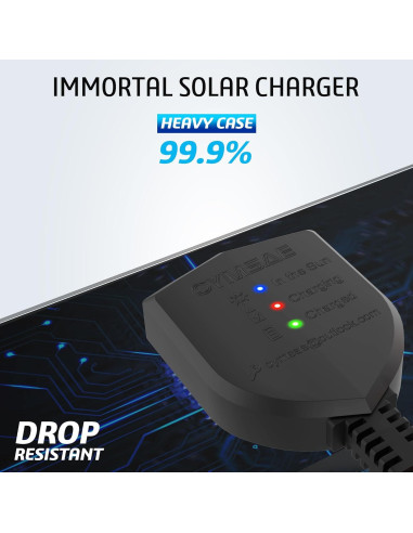 Cargador Solar OYMSAE 10W 12V Impermeable para Baterías