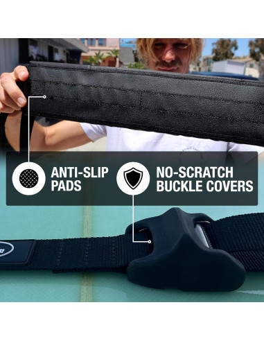 Soportes de Tabla de Surf So Stevie! Acolchados para Coche