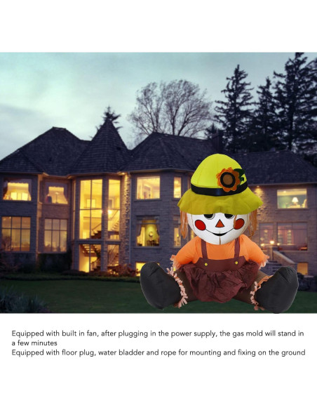 Espantapájaros Inflable Pyhodi 108x75 cm con Luces LED Espantapájaros Inflable Pyhodi 108x75 cm con Luces LED