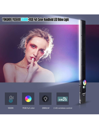 YONGNUO YN360 III Luz LED RGB 40cm Control Remoto
