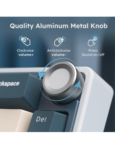 Teclado Mecánico RK Royal Kludge R65 Inalámbrico 60% Azul