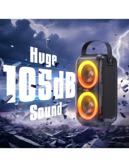 Altavoz Bluetooth W-KING T9-2 180W Portátil IPX5 24H
