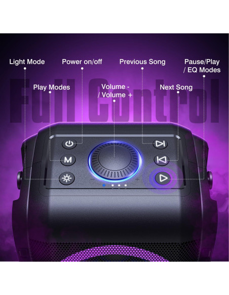 Altavoz Bluetooth W-KING T9-2 180W Portátil IPX5 24H