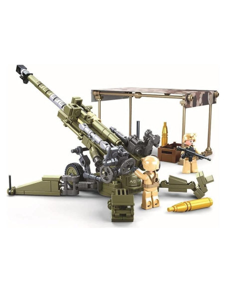 Cañón Antitanque Flak Octopbrik 258 Piezas con 2 Figuras