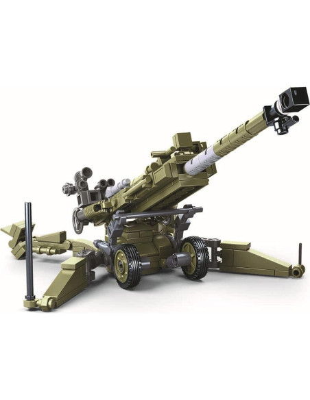 Cañón Antitanque Flak Octopbrik 258 Piezas con 2 Figuras