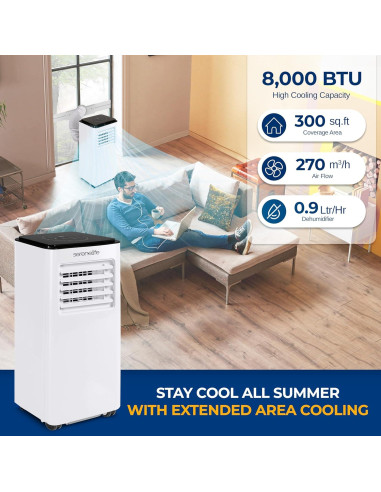 Aire Acondicionado Portátil SereneLife 8000 BTU 3 en 1