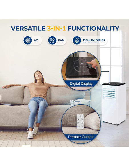 Aire Acondicionado Portátil SereneLife 8000 BTU 3 en 1