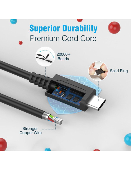 Cargador para Nintendo Switch MARSDOCK 45W Carga Rápida 10FT