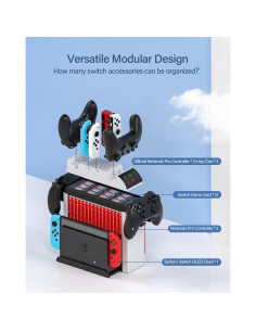 Soporte Organizador Nargos para Nintendo Switch OLED y Joy-Cons 2
