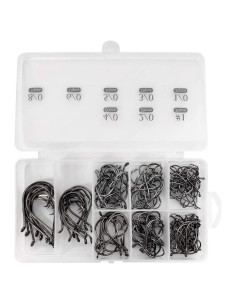 150 Anzuelos Circulares HSYMQ Acero Carbono para Pesca