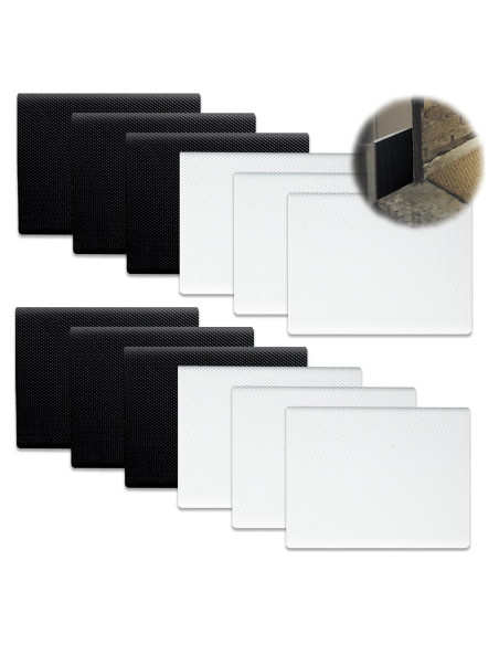 12 Sellos de Esquina Autoadhesivos Naturahand para Puertas