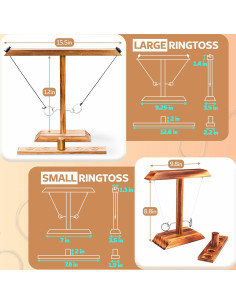 Juego de Lanzamiento de Aros CircleCraft CC-Ringtoss Madera 2