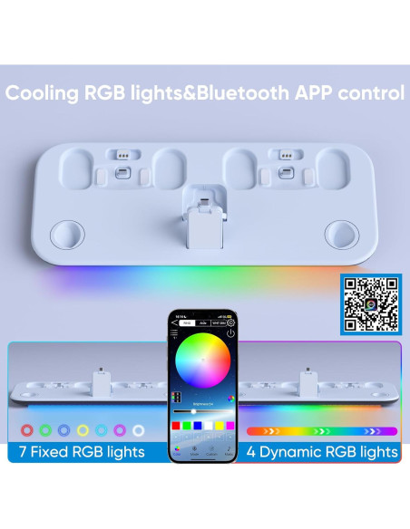 Soporte de Carga KEPLUG PS5 Portal con Luz RGB y USB-C Soporte de Carga KEPLUG PS5 Portal con Luz RGB y USB-C