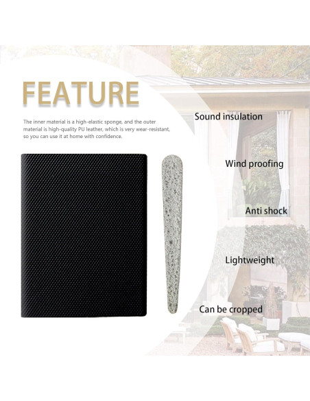 12 Sellos de Esquina Autoadhesivos Naturahand para Puertas