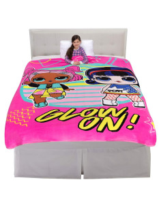 Manta de Cama Franco Kids 157x229 cm L.O.L. Surprise! Rosa