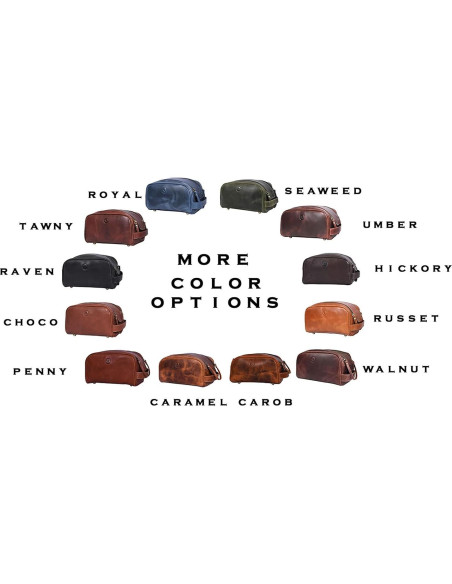 Neceser de Viaje de Cuero Aaron 26x12x14cm Impermeable Neceser de Viaje de Cuero Aaron 26x12x14cm Impermeable