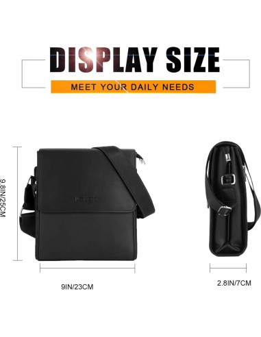 Bolso Cruzado Leathario de Cuero Vegano para Hombres