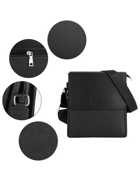 Bolso Cruzado Leathario de Cuero Vegano para Hombres