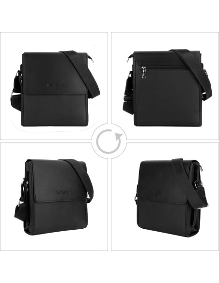 Bolso Cruzado Leathario de Cuero Vegano para Hombres