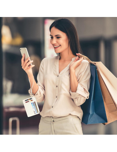 Cartera SEAVILIA Mujer RFID Compacta Beige con Llavero