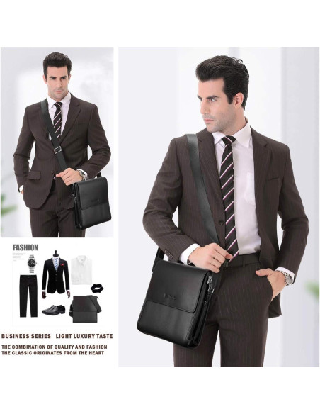 Bolso Cruzado Leathario de Cuero Vegano para Hombres