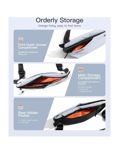 Mochila Bandolera Inateck X-Lite 4L Resistente al Agua