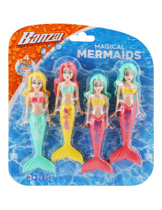 Juguetes de Buceo Sirenas Banzai 4 Piezas Colores Variados 2