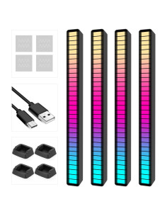 Luz RGB Controlada por Sonido Soulpunk 4Pack Negra