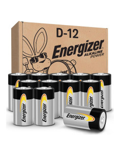 Baterías Alcalinas Energizer D 12 Pzs Larga Duración
