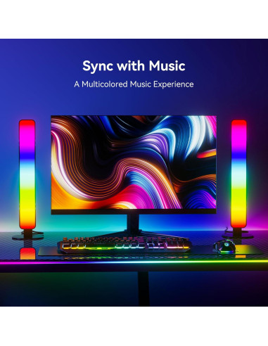 Barra de Luz LED RGB MICTUL con Control Remoto 91 cm