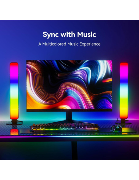 Barra de Luz LED RGB MICTUL con Control Remoto 91 cm