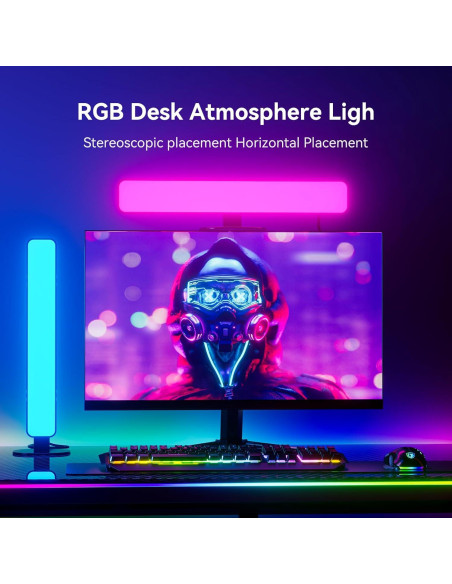 Barra de Luz LED RGB MICTUL con Control Remoto 91 cm