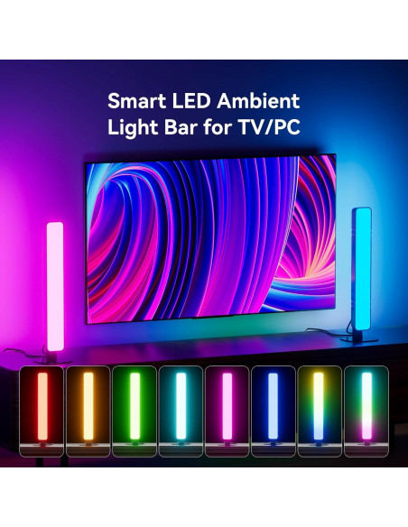 Barra de Luz LED RGB MICTUL con Control Remoto 91 cm