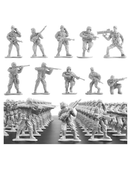 Figuras de Acción Soldados de Plástico Wankko 100 Unidades Figuras de Acción Soldados de Plástico Wankko 100 Unidades