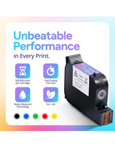 Cartucho de tinta amarilla PrintPeak 45ml para impresora portátil 2