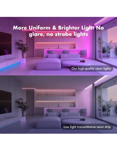 Tira de LED Neón RGB SILFU 5.99m Impermeable Control Remoto