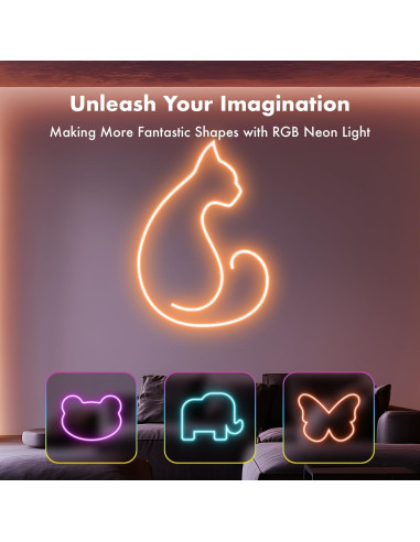 Tira de LED Neón RGB SILFU 5.99m Impermeable Control Remoto