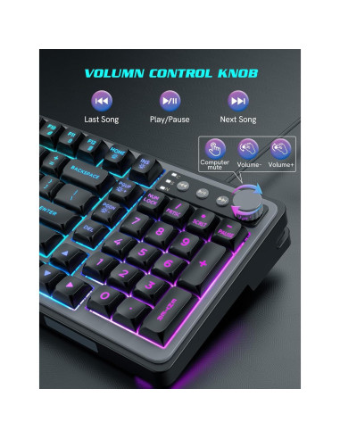Combo Teclado y Ratón Gaming Trueque KW98 RGB Iluminado