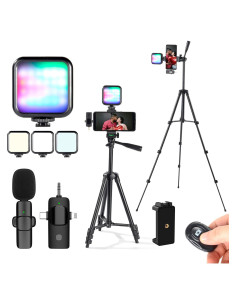 Kit de Vlogging para iPhone MK-06T con Trípode y Micrófono