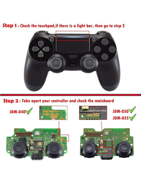 Kit Táctil Clicky eXtremeRate para Controlador PS4 Gen 2 Kit Táctil Clicky eXtremeRate para Controlador PS4 Gen 2