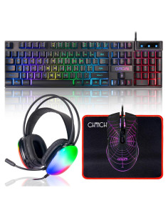 Combo Teclado Gaming CHONCHOW RGB + Ratón + Auriculares
