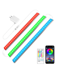 Luces LED RGB Maylit 3 Pcs 30 cm Bajo Gabinete Multicolor